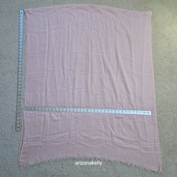 NEW Featherlight Cashmere Scarf Pink Ovcio Tissue Weight - Picture 5 of 12